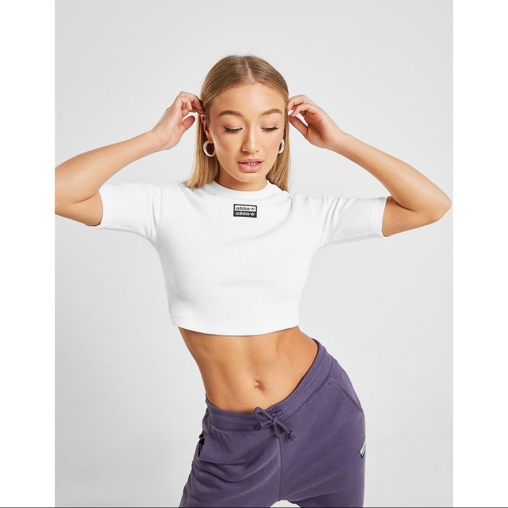 Adidas crop top size large